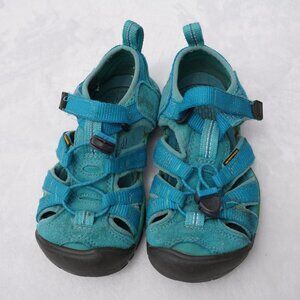 Keen Newport H2 Kids Size 10 Sandals Shoes Slingback Casual Turquoise Hiking‎
